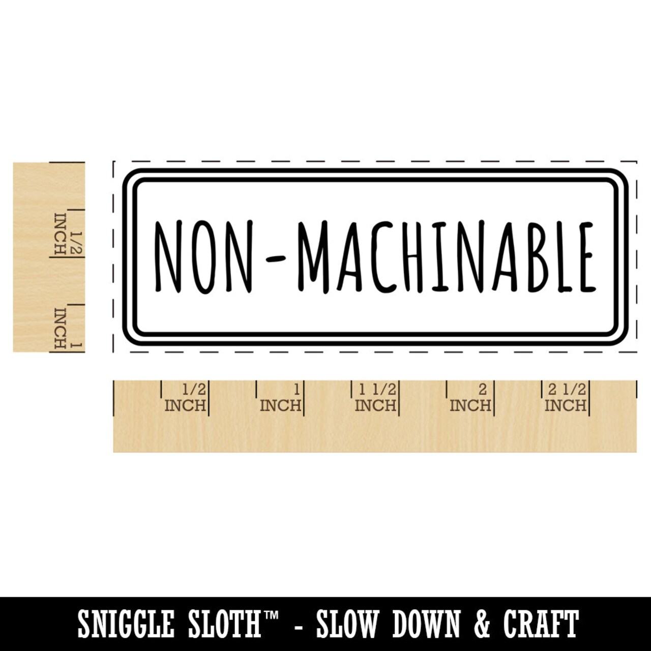 Non-Machinable Double Line Letter Mail Package Self-Inking Rubber Stamp Ink Stamper for Business Office